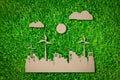 Paper cut of eco friendly city Royalty Free Stock Photo