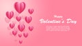 Paper cut elements in shape of heart on pink background. Royalty Free Stock Photo