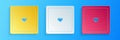 Paper cut Ethernet socket sign. Network port - cable socket icon isolated on blue background. LAN port icon. Local area