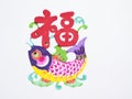 Paper-cut of fish Royalty Free Stock Photo