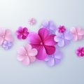 Paper cut floral background. Royalty Free Stock Photo