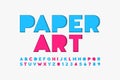 Paper cut font Royalty Free Stock Photo