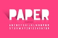 Paper cut font Royalty Free Stock Photo