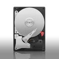Paper cut of hard drive disk, hdd isolated is storage with data Royalty Free Stock Photo