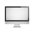 paper cut of isolated luxurious desktop computer with blank screen is modern pc technology for work design and business Royalty Free Stock Photo