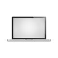 paper cut of luxurious laptop, notebook with blank screen is portable computer technology on white for work design and business Royalty Free Stock Photo