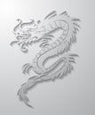 Paper cut out of a Dragon china