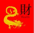 Paper cut out of a Dragon china zodiac symbols Royalty Free Stock Photo