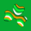 Shamrock in the colors of the Irish flag Royalty Free Stock Photo