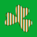 Shamrock in the colors of the Irish flag Royalty Free Stock Photo