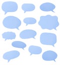 Paper Cut Outs of Speech Bubbles Royalty Free Stock Photo