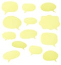 Paper Cut Outs of Speech Bubbles Royalty Free Stock Photo