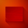 Paper cut Rolling paper icon isolated on red background. Paper art style. Vector Illustration Royalty Free Stock Photo