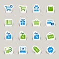 Paper Cut - Shopping icons