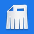 Paper cut Paper shredder confidential and private document office information protection icon isolated on blue Royalty Free Stock Photo