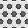 Paper cut of soccer, football texture is black and white hexagon