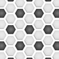 Paper cut of soccer, football texture is black and white hexagon