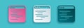 Paper cut Software, web developer programming code icon isolated on blue background. Javascript computer script random Royalty Free Stock Photo