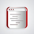 Paper cut Software, web developer programming code icon isolated on grey background. Javascript computer script random Royalty Free Stock Photo