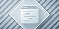 Paper cut Software, web developer programming code icon isolated on grey background. Javascript computer script random Royalty Free Stock Photo
