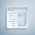 Paper cut Software, web developer programming code icon isolated on grey background. Javascript computer script random Royalty Free Stock Photo