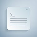 Paper cut Software, web developer programming code icon isolated on grey background. Javascript computer script random Royalty Free Stock Photo
