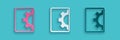 Paper cut Software, web development, programming concept icon isolated on blue background. Programming language and Royalty Free Stock Photo
