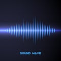 Paper sound waveform with shadow Royalty Free Stock Photo