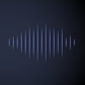 Paper sound waveform with shadow