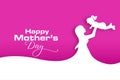 paper cut style mothers day card send mom love and care