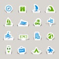 Paper cut - Vacation icons