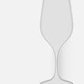 Paper cut wine glass. Royalty Free Stock Photo