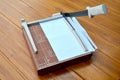 Paper Cutter cutting paper Royalty Free Stock Photo