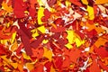 Paper cuttings background yellow red Royalty Free Stock Photo