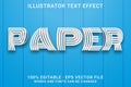 PAPER 3d -Editable text effect Royalty Free Stock Photo