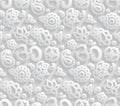 Paper 3D OM seamless pattern Royalty Free Stock Photo