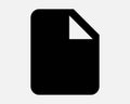 Paper File Document Archive Save Doc Page Fold Sheet Folder Computer Tech Black White Icon Sign Symbol