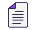 Paper document file single isolated icon with filled line style Royalty Free Stock Photo