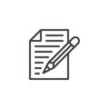 Paper document, Form line icon