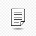 Paper document icon. Royalty Free Stock Photo