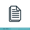 Paper Document Icon Vector Logo Template Illustration Design. Vector EPS 10 Royalty Free Stock Photo