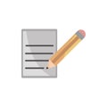 Paper document pencil property intellectual copyright icon
