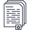 Paper document with rating star icon vector Royalty Free Stock Photo