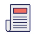 Paper, document, write, content fully editable vector icon