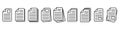 Paper documents icons. Linear File icons