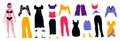 Paper Doll Clothes Set Royalty Free Stock Photo