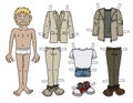 The paper doll blonde boy Royalty Free Stock Photo