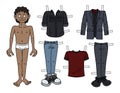 The paper doll boy Royalty Free Stock Photo