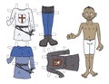 The paper doll funny historical noble warrior