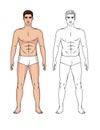 Paper doll of a man in front at full length Royalty Free Stock Photo